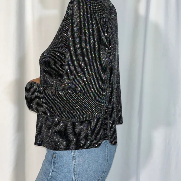 Vintage Ronni Nicole Glitter Cardigan Jacket - Picture 4 of 9